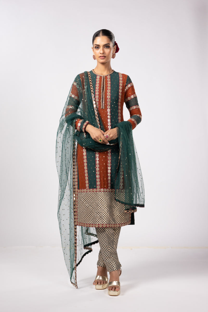 JADE GREEN PANT KURTA SET