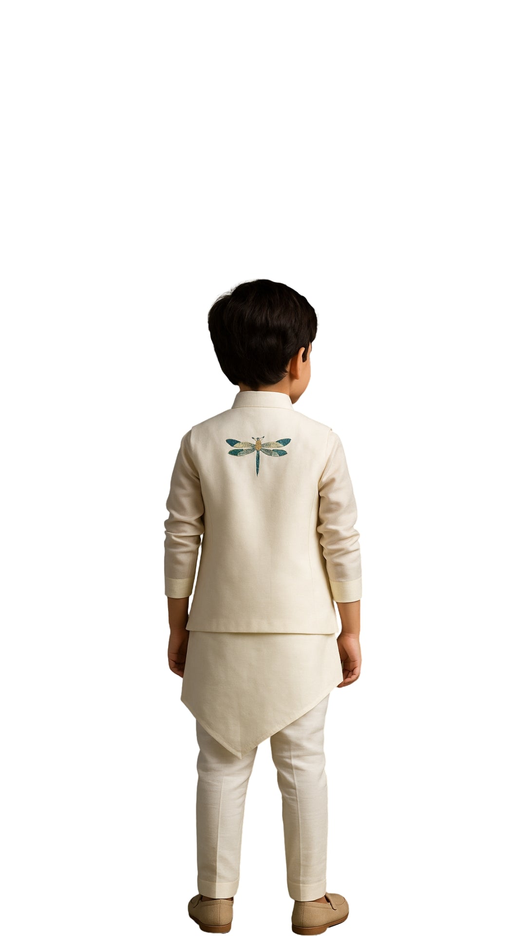 Dragonfly Ivory Nehru Kurta Set