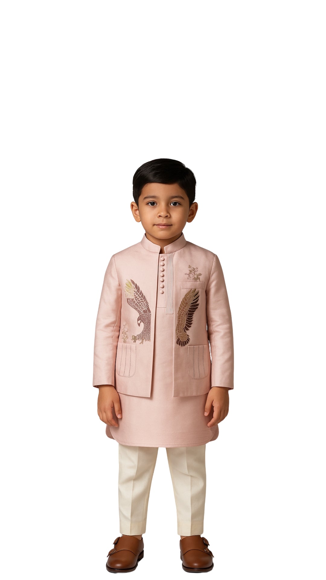 Mewar Vaayu Blush Pink Nehru Jacket