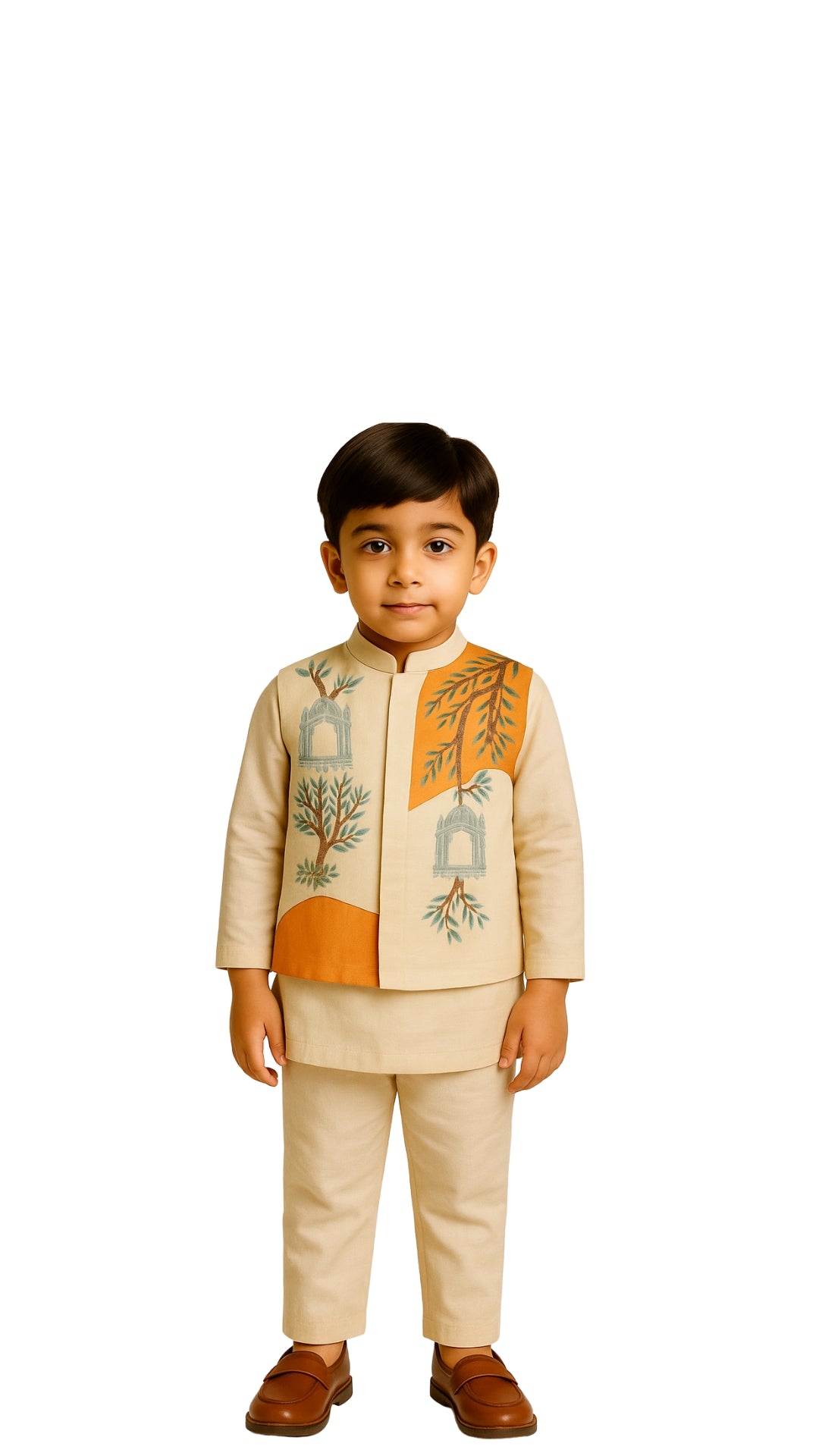 Tree House Ivory Nehru Jacket