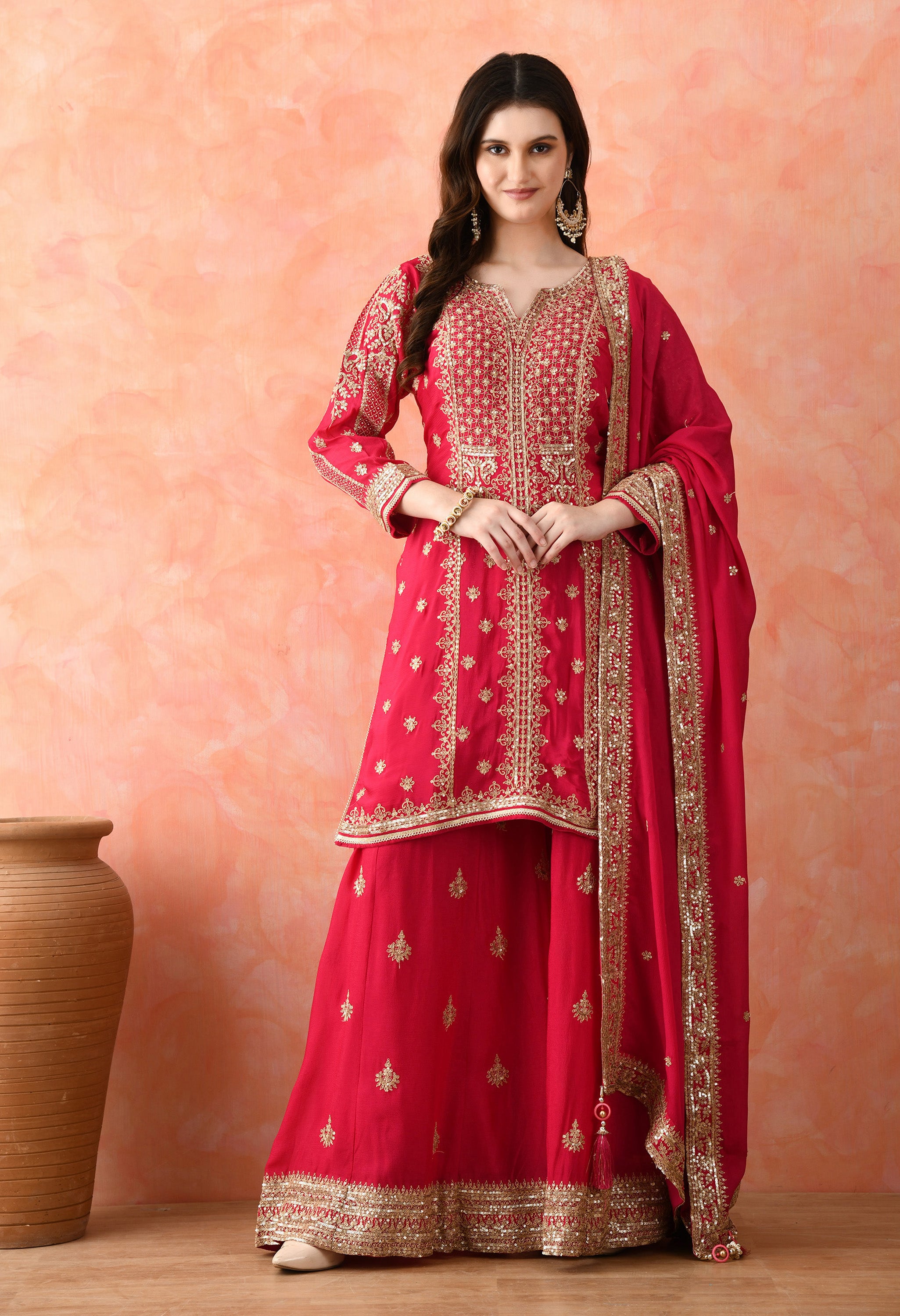 Rani Pink Sharara Set