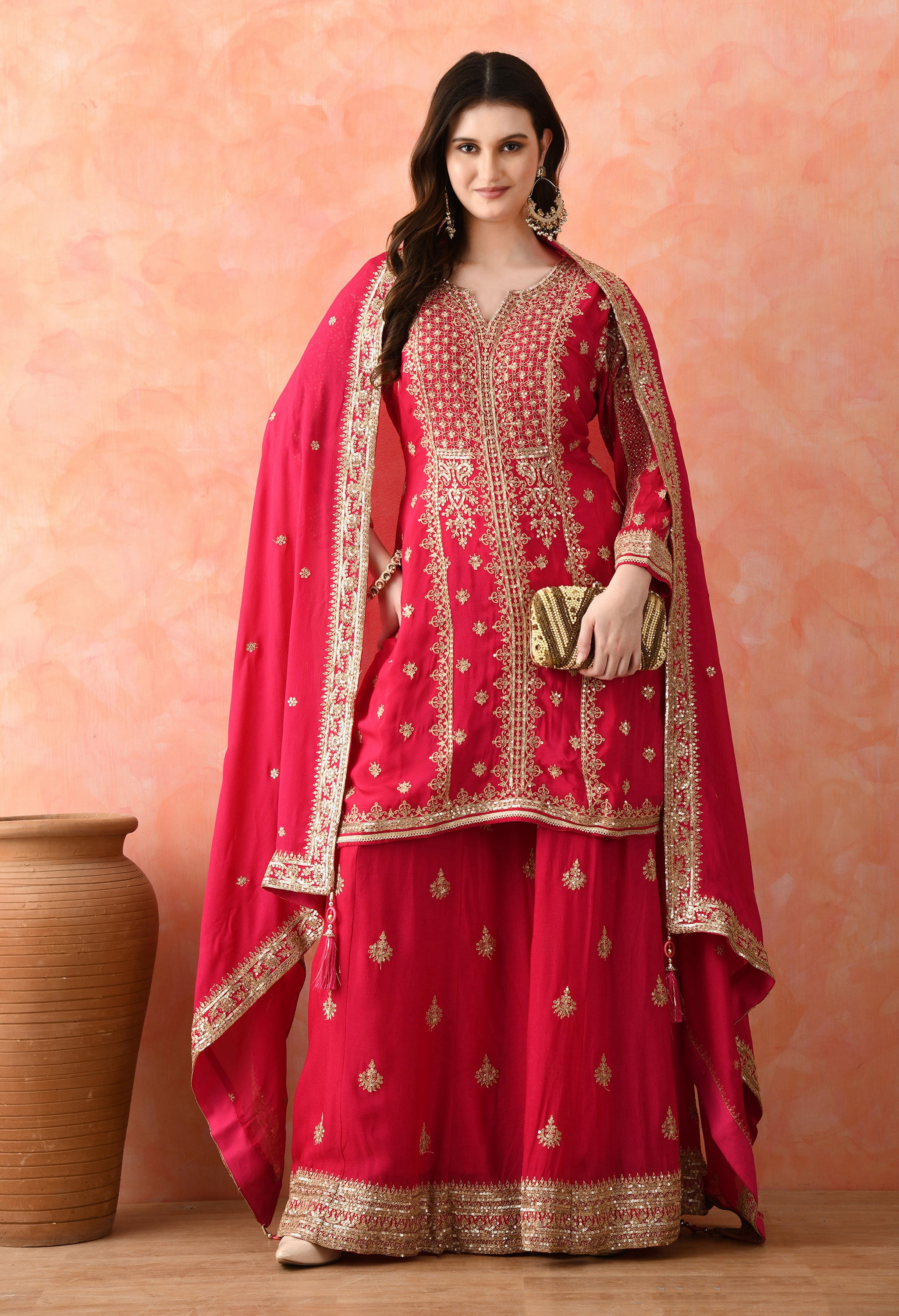 Rani Pink Sharara Set