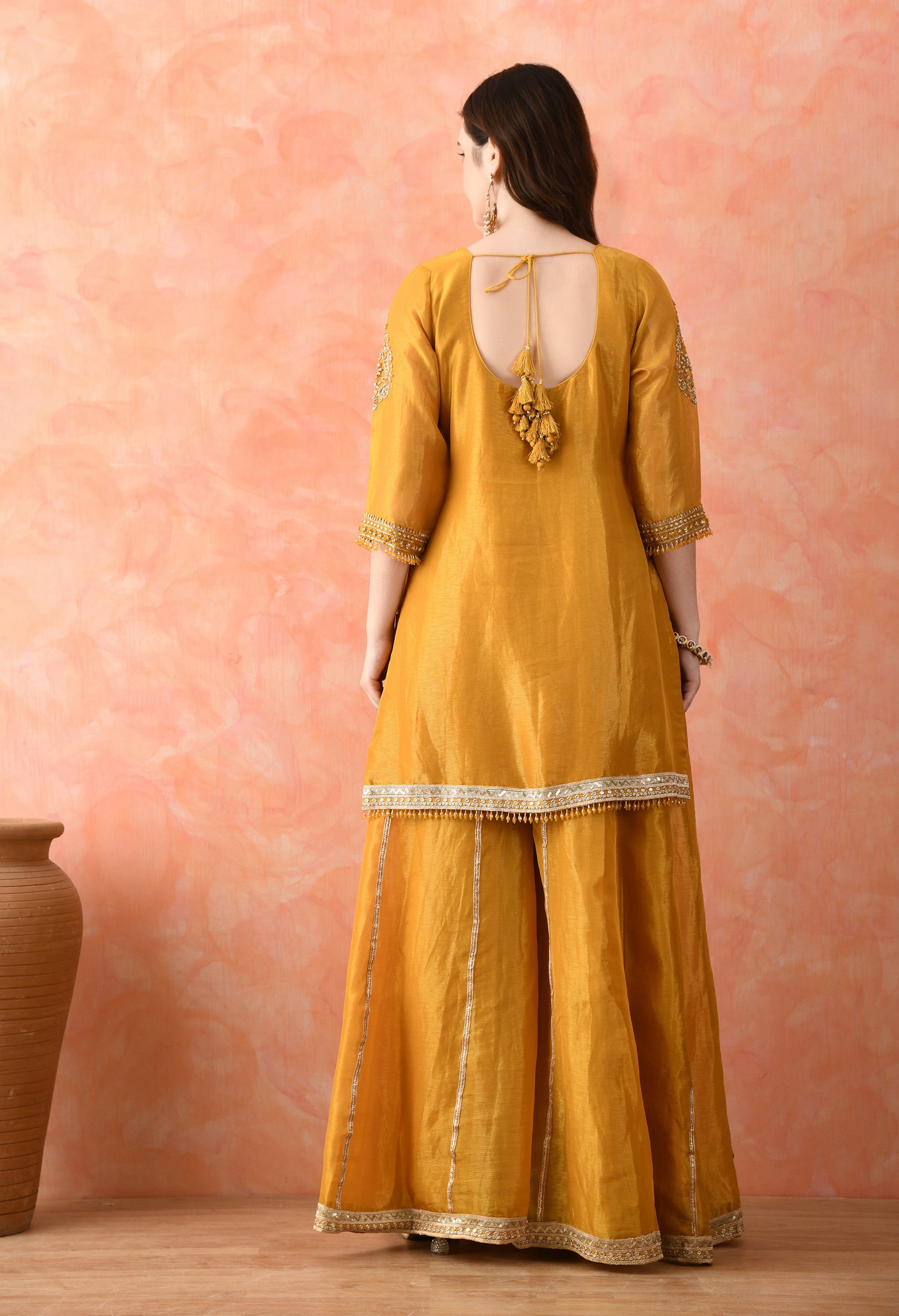 Mustard Sharara Set