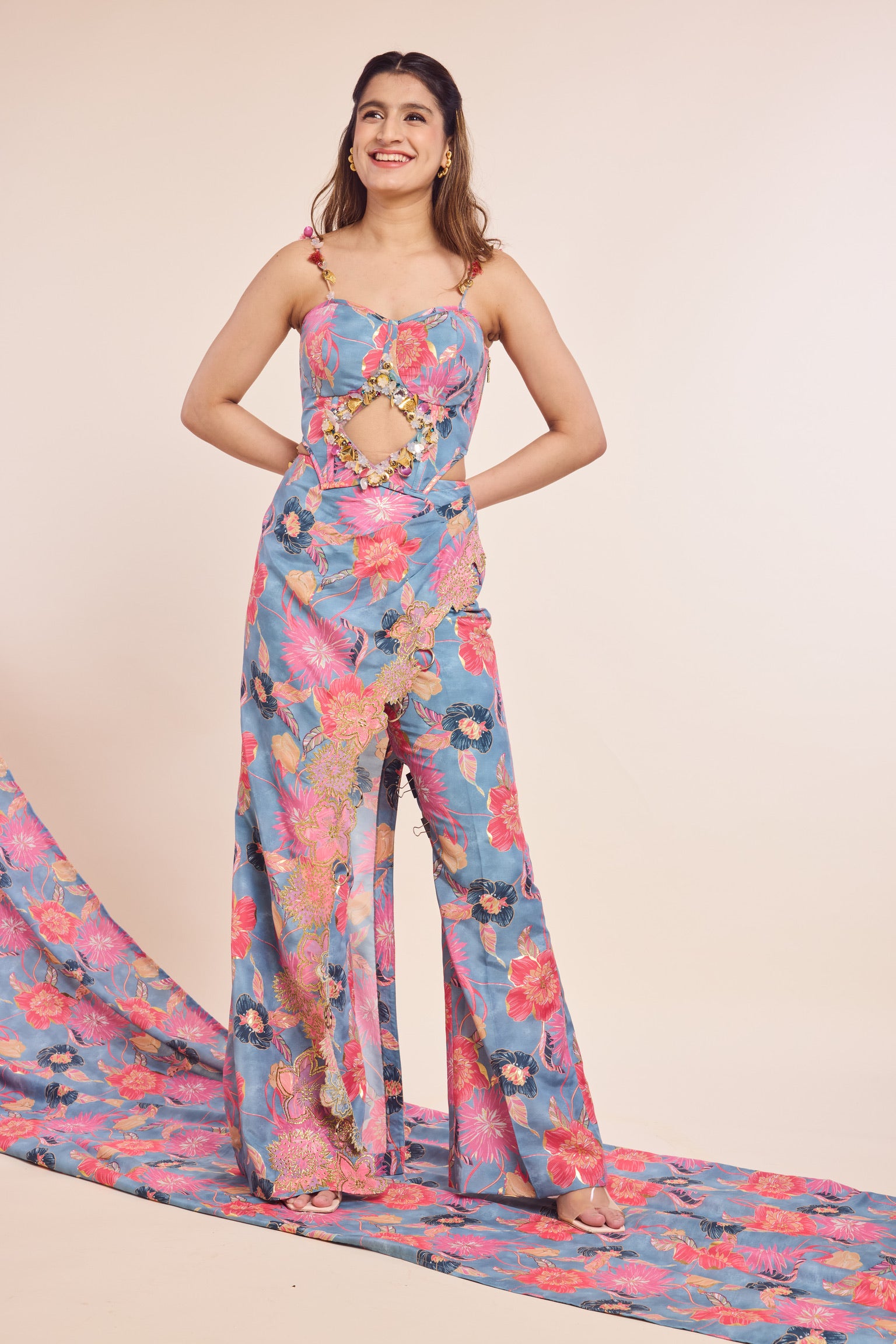 Diamond Corset with Drape Pants