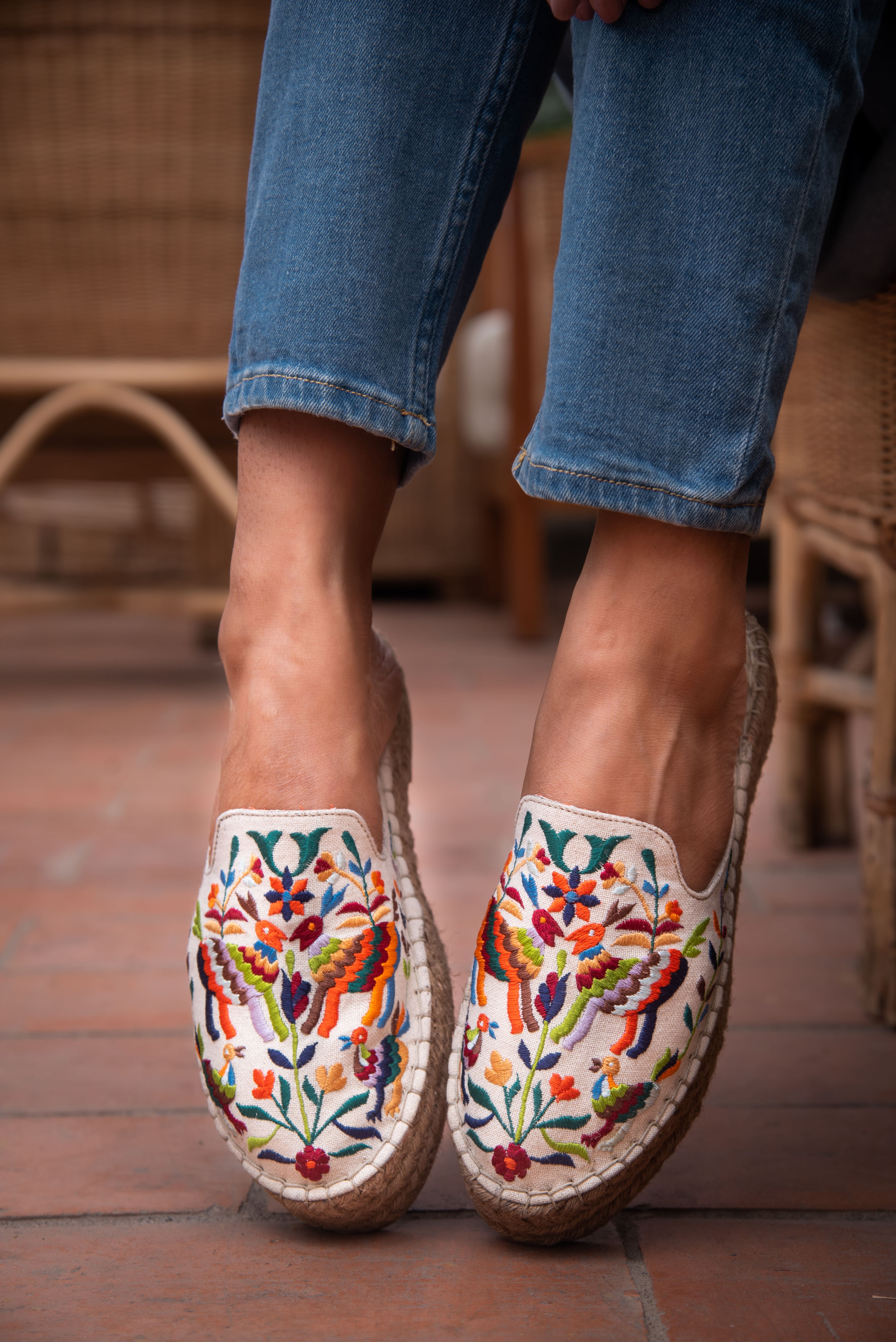 EXCITING DIEGO OFF WHITE HAUT ESPADRILLES