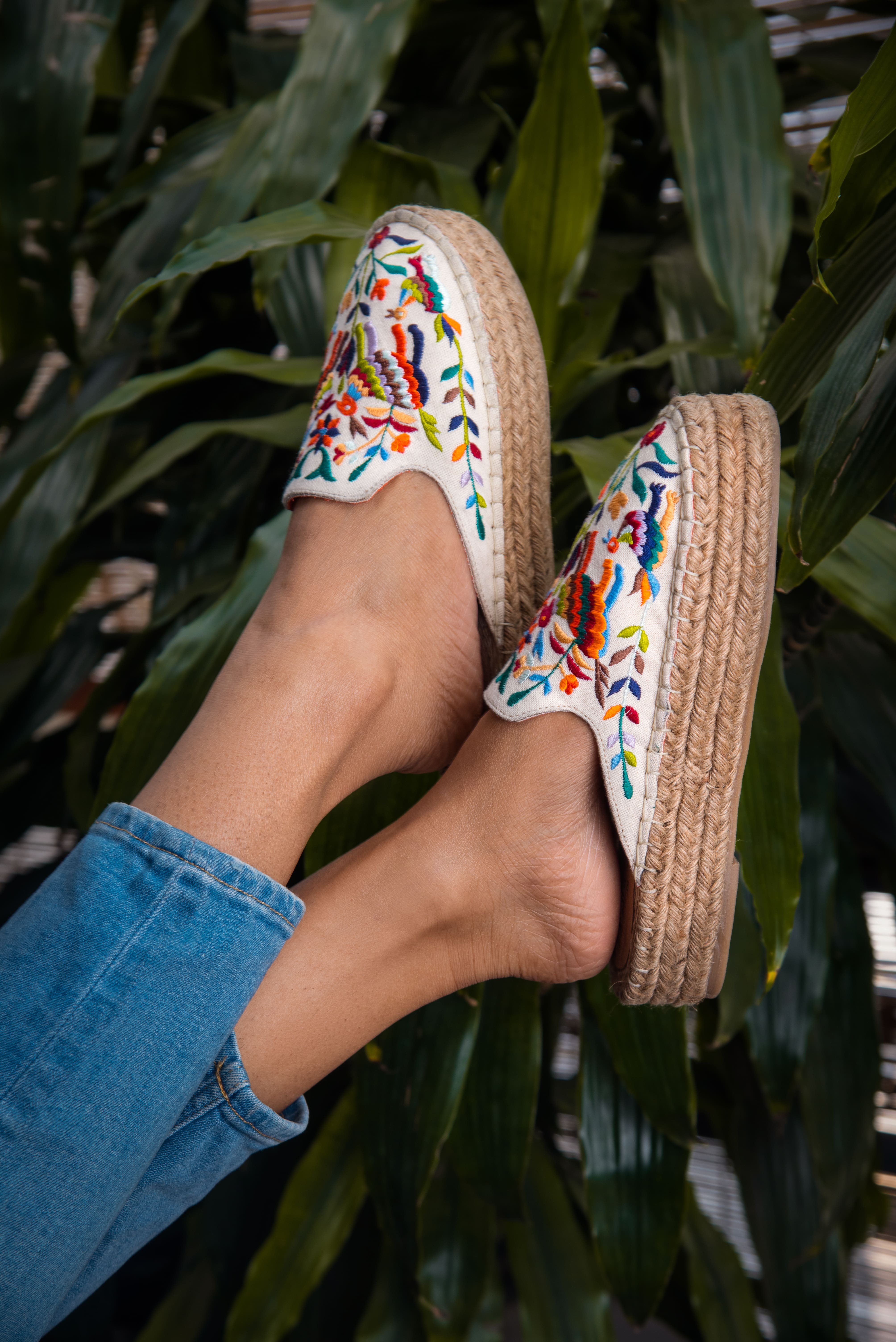 EXCITING DIEGO OFF WHITE HAUT ESPADRILLES