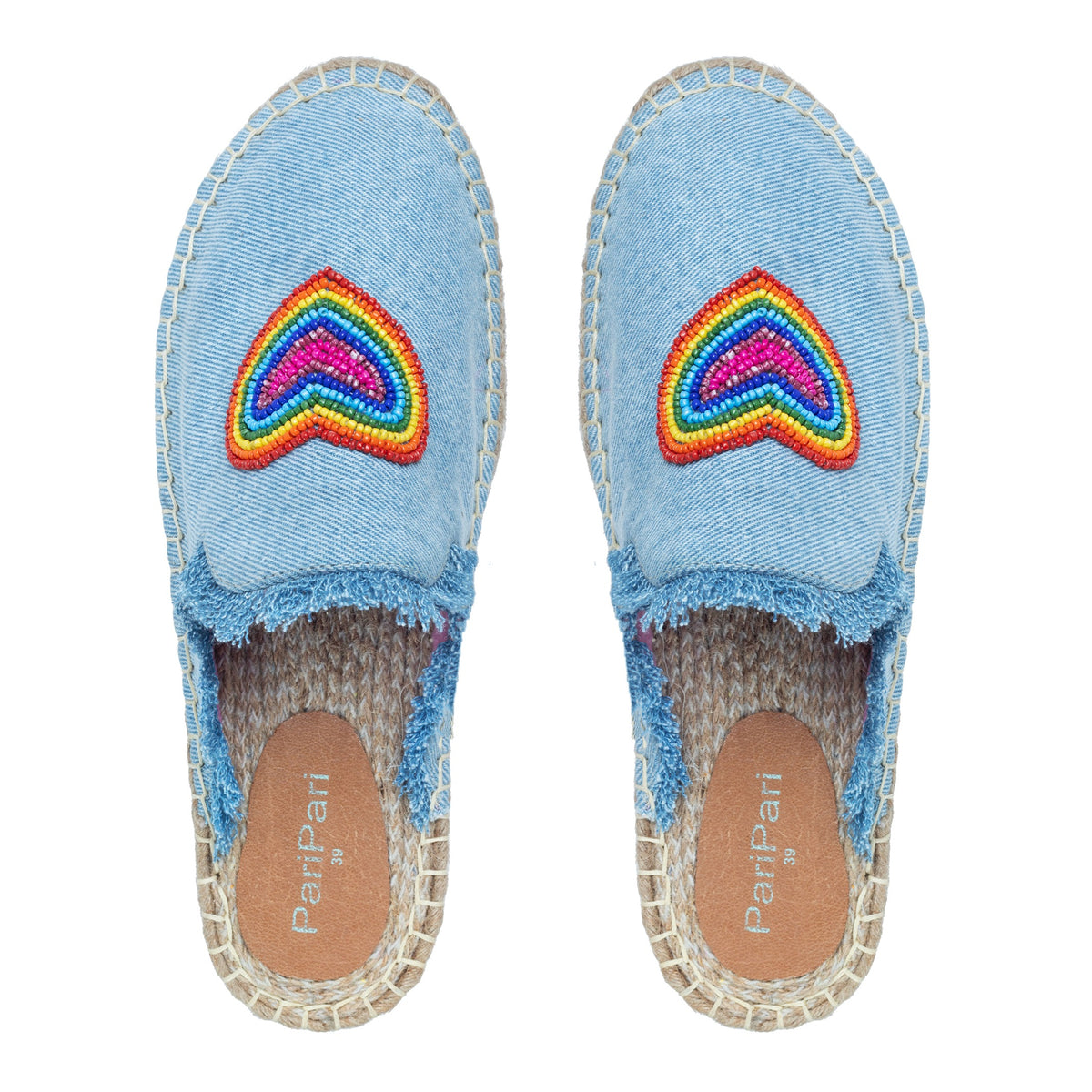HEARTBEAT ESPADRILLES LIGHT DENIM FLAT