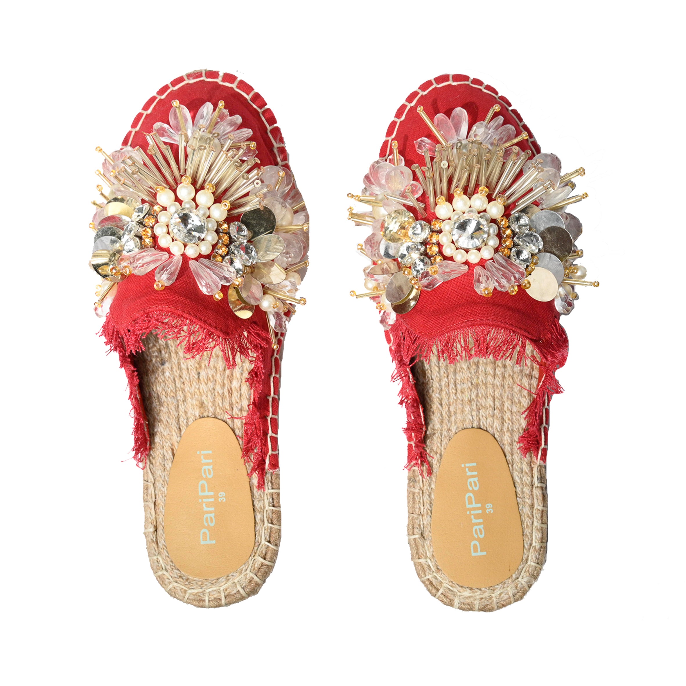 NEW YORK RED ESPADRILLES PLATFORM