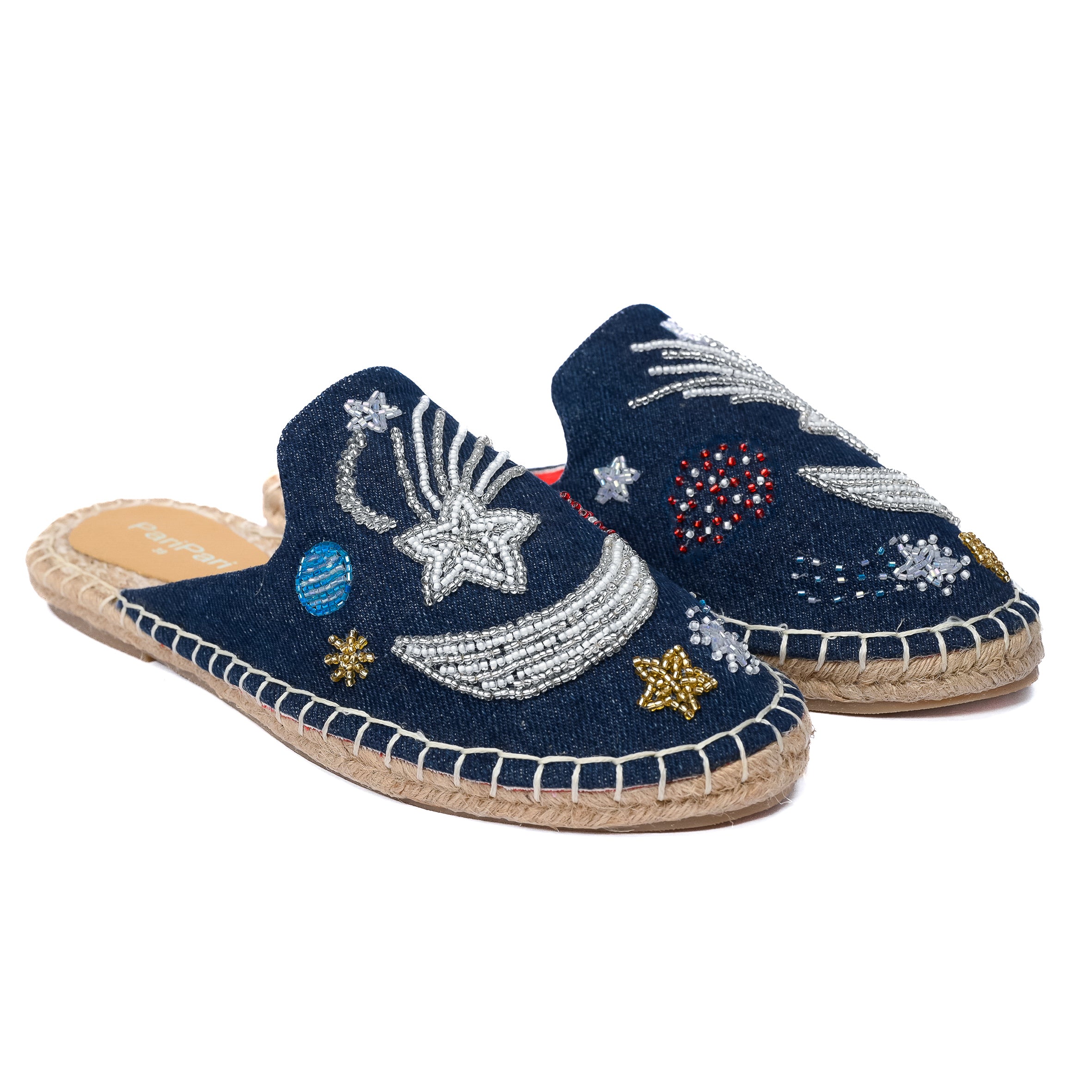 STARRY NIGHT DARK DENIM FLATS