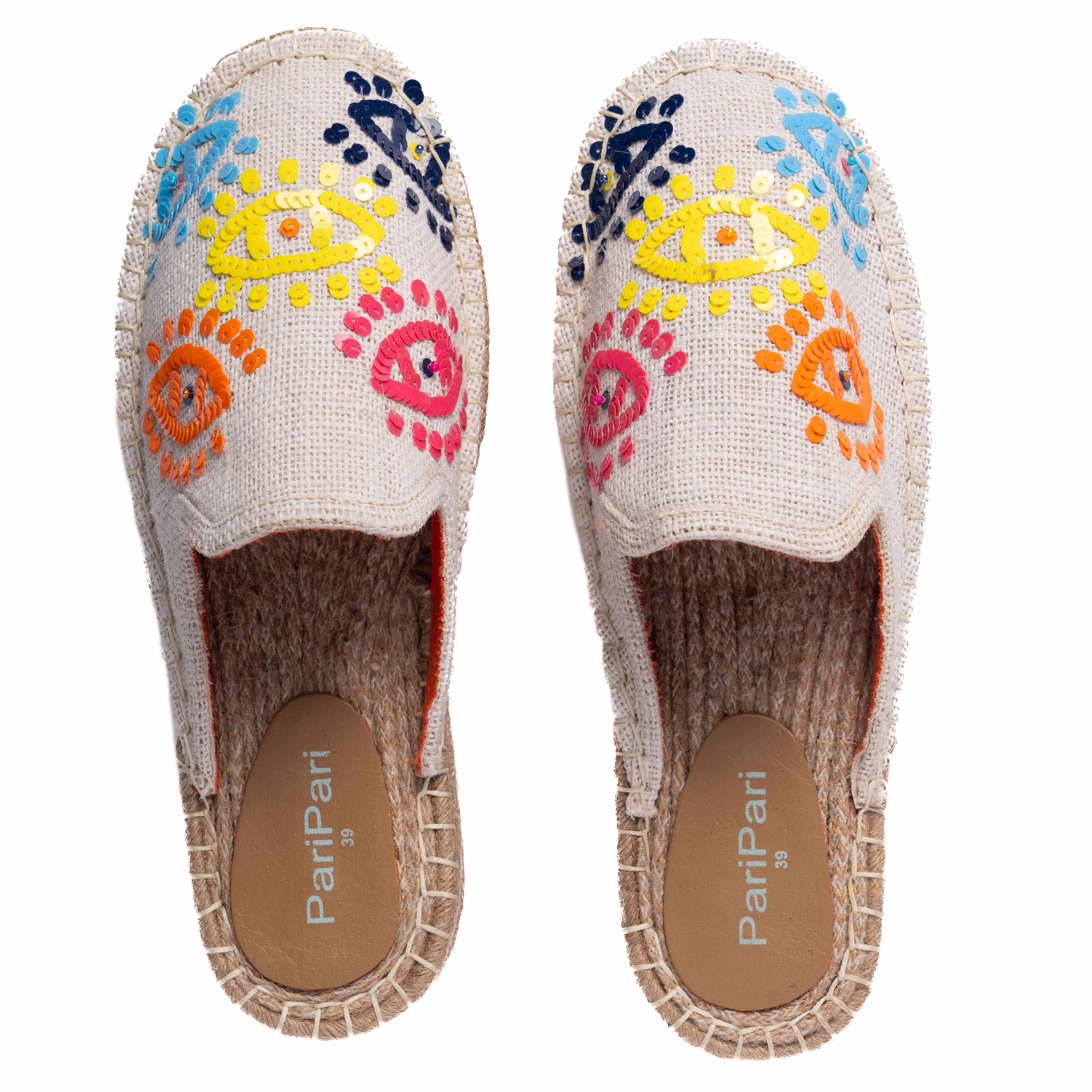 JOIE EVIL EYE OFFWHITE ESPADRILLES PLATFORM