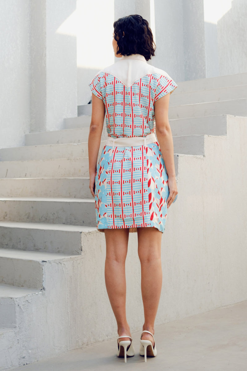 White Orintplay Cargo Dress