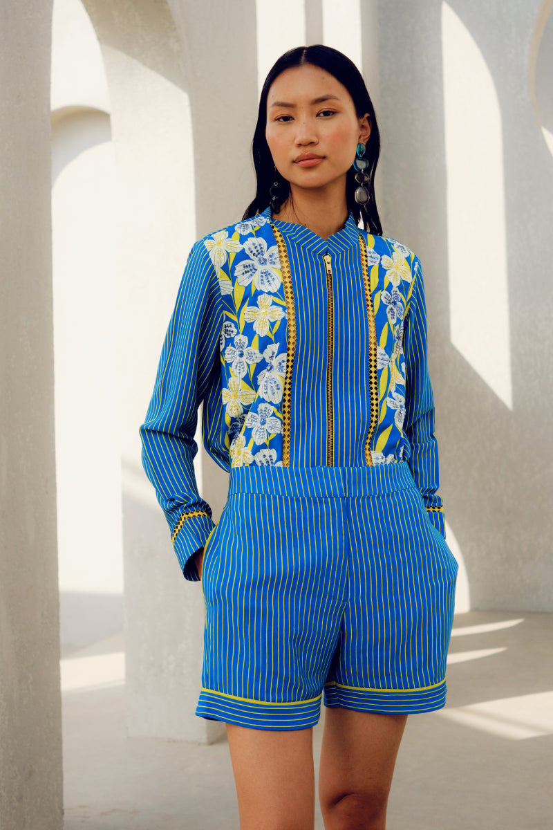 Blue Zip Shirt