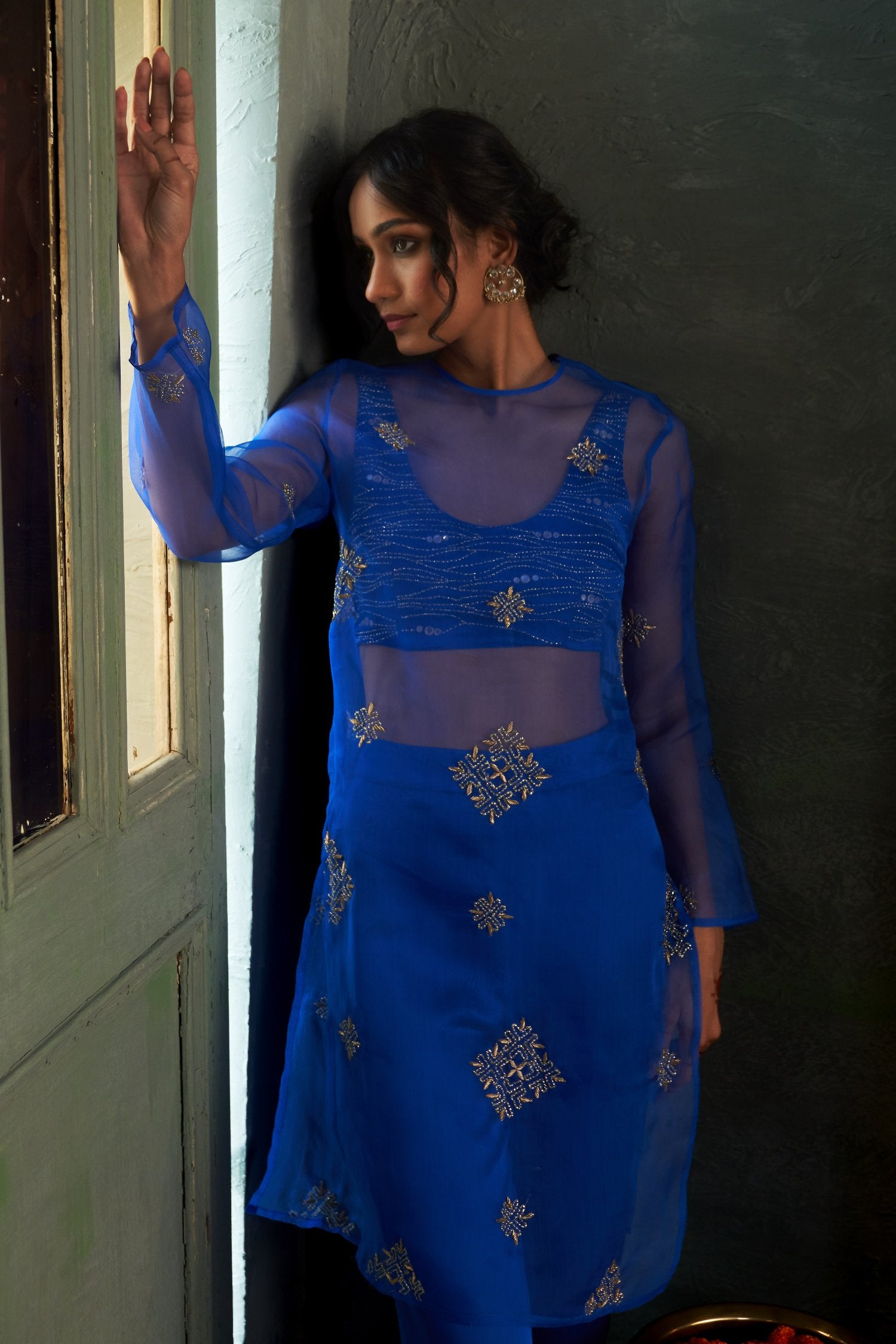 Neel Embroidered Straight Co-Ord Set