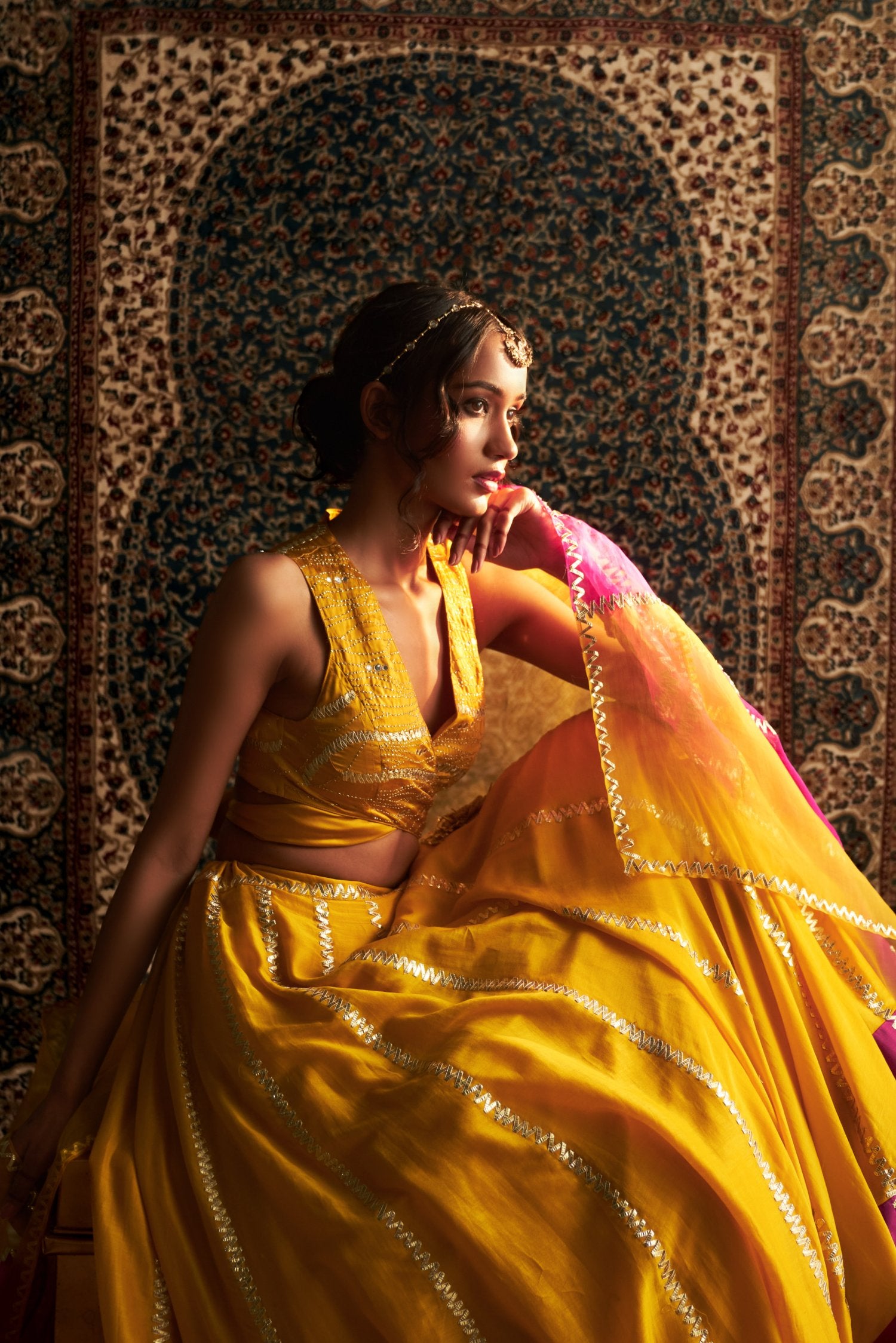 Prarambh Embroidered Lehenga With Back Tie Up Blouse