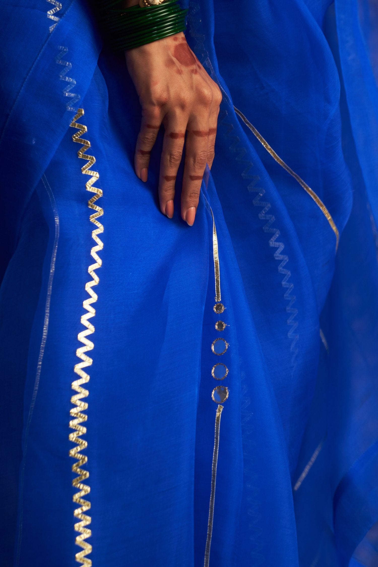 Prarambh Embroidered Organza Saree With Sleeveless Blouse