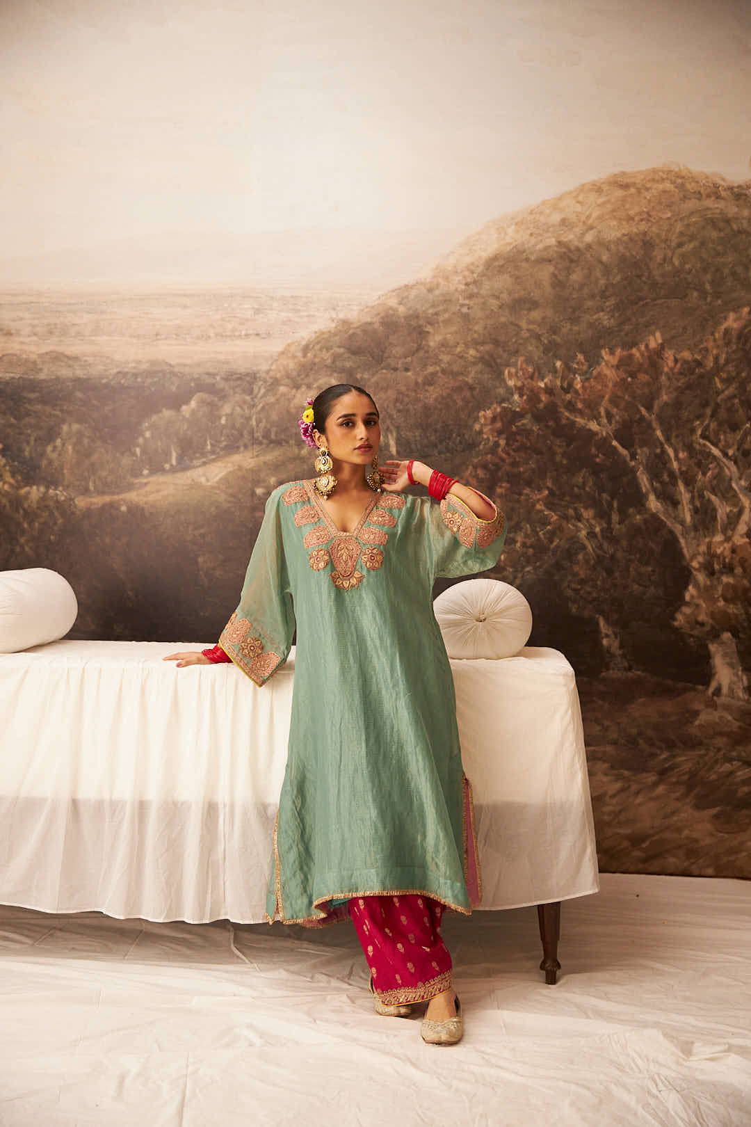 Neelam Riwaaz Embroidered Kaftan Set