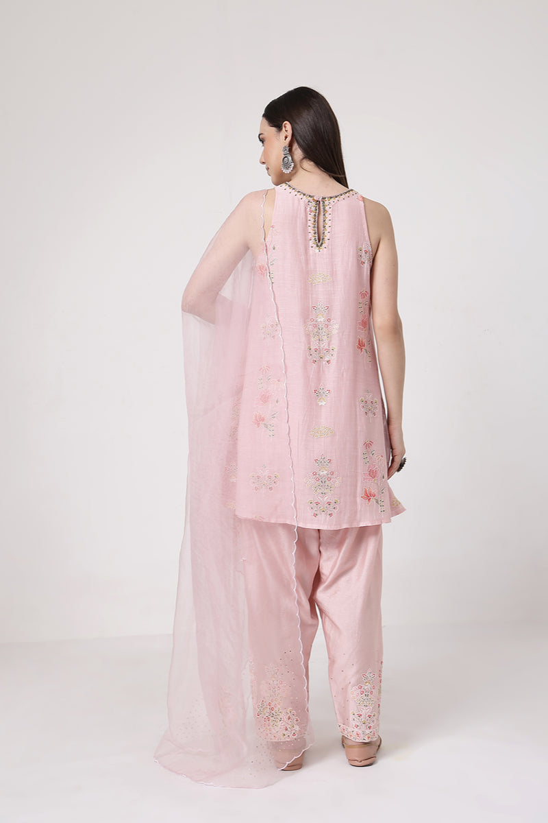 Pearl Pink A-line Salwar Set