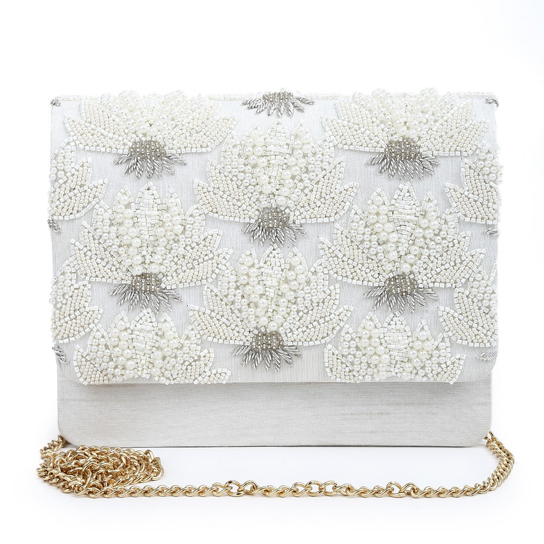 Pearl Floral Clutch