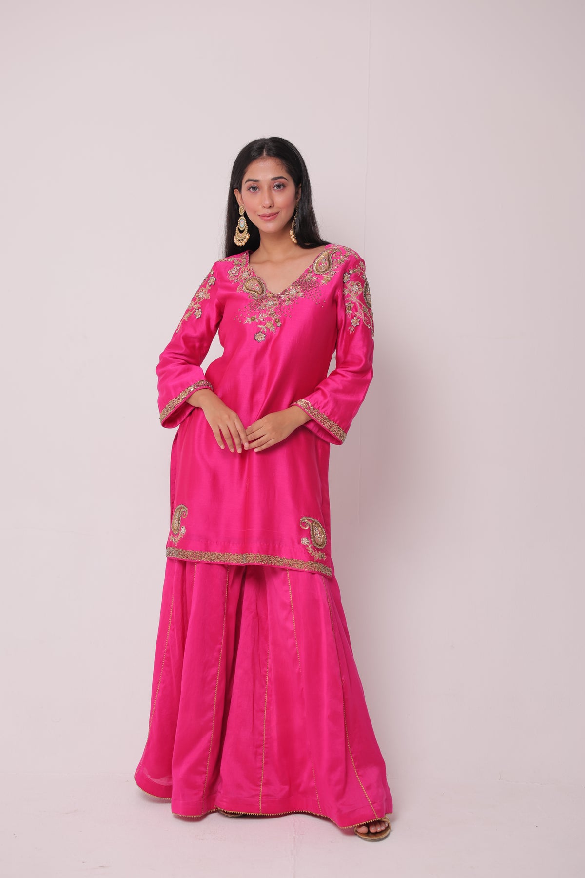 Pink Sharara Set