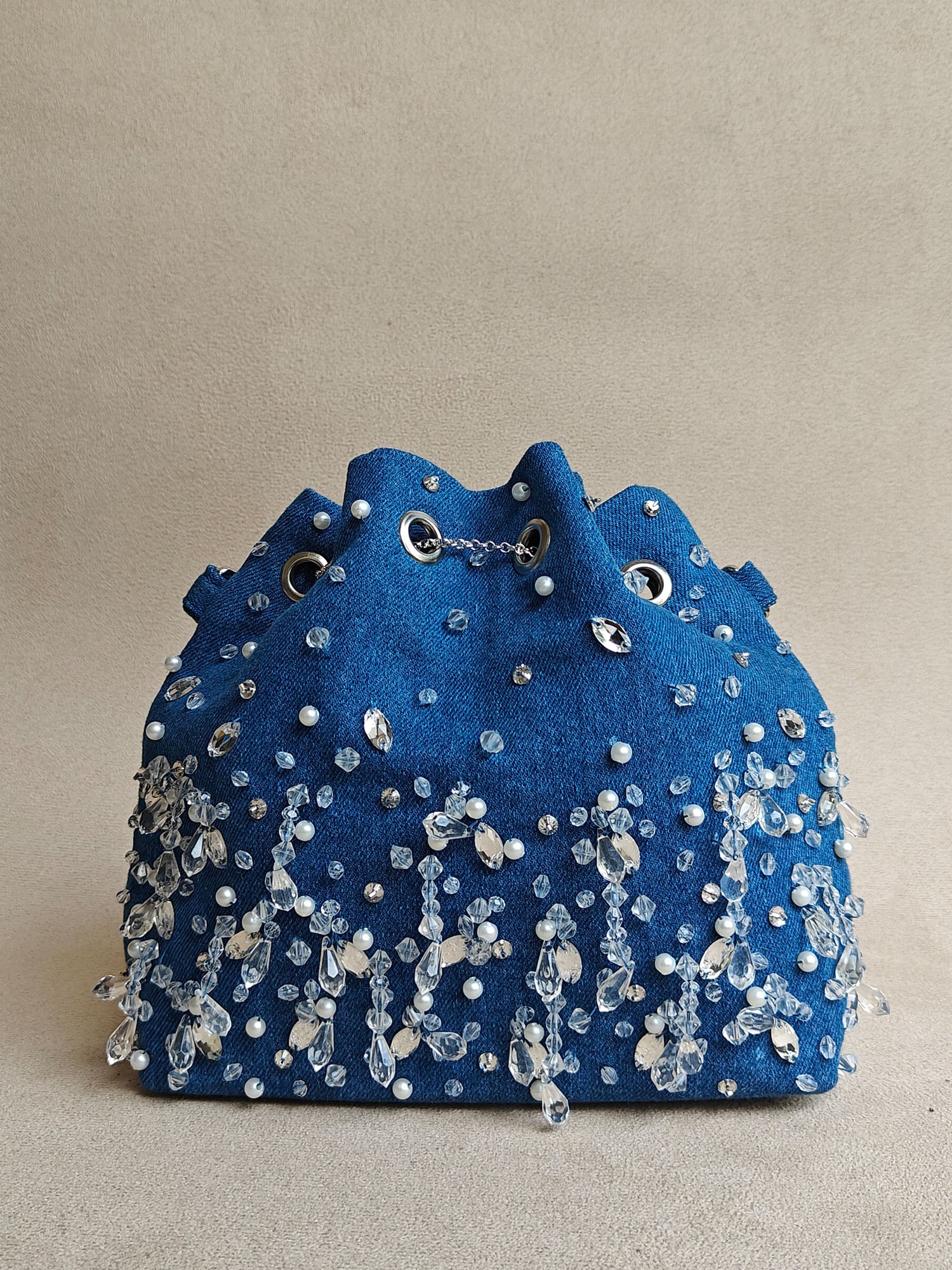 Denim Bucket Bag