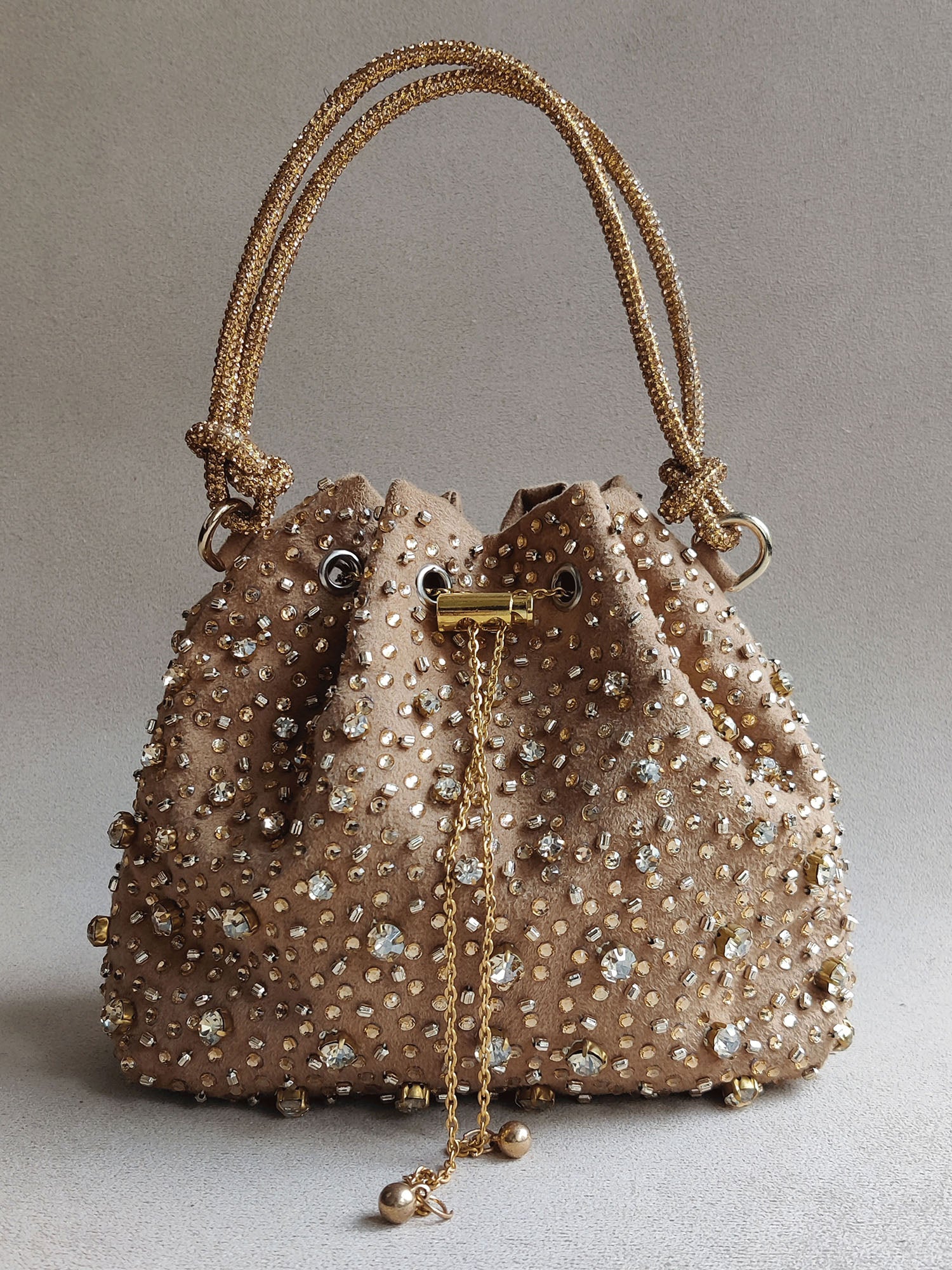 Gold Starry Bucket Bag
