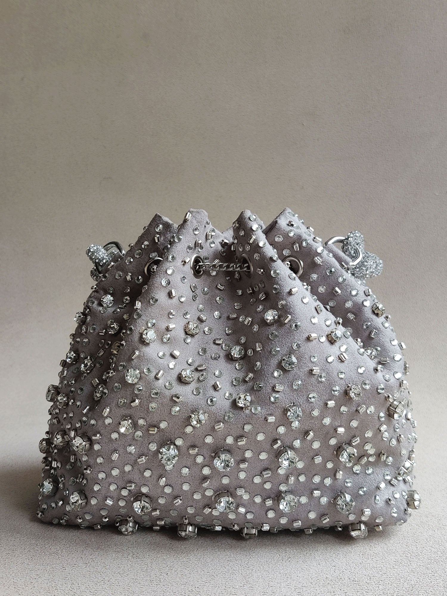 Silver Grey Starry Bucket Bag