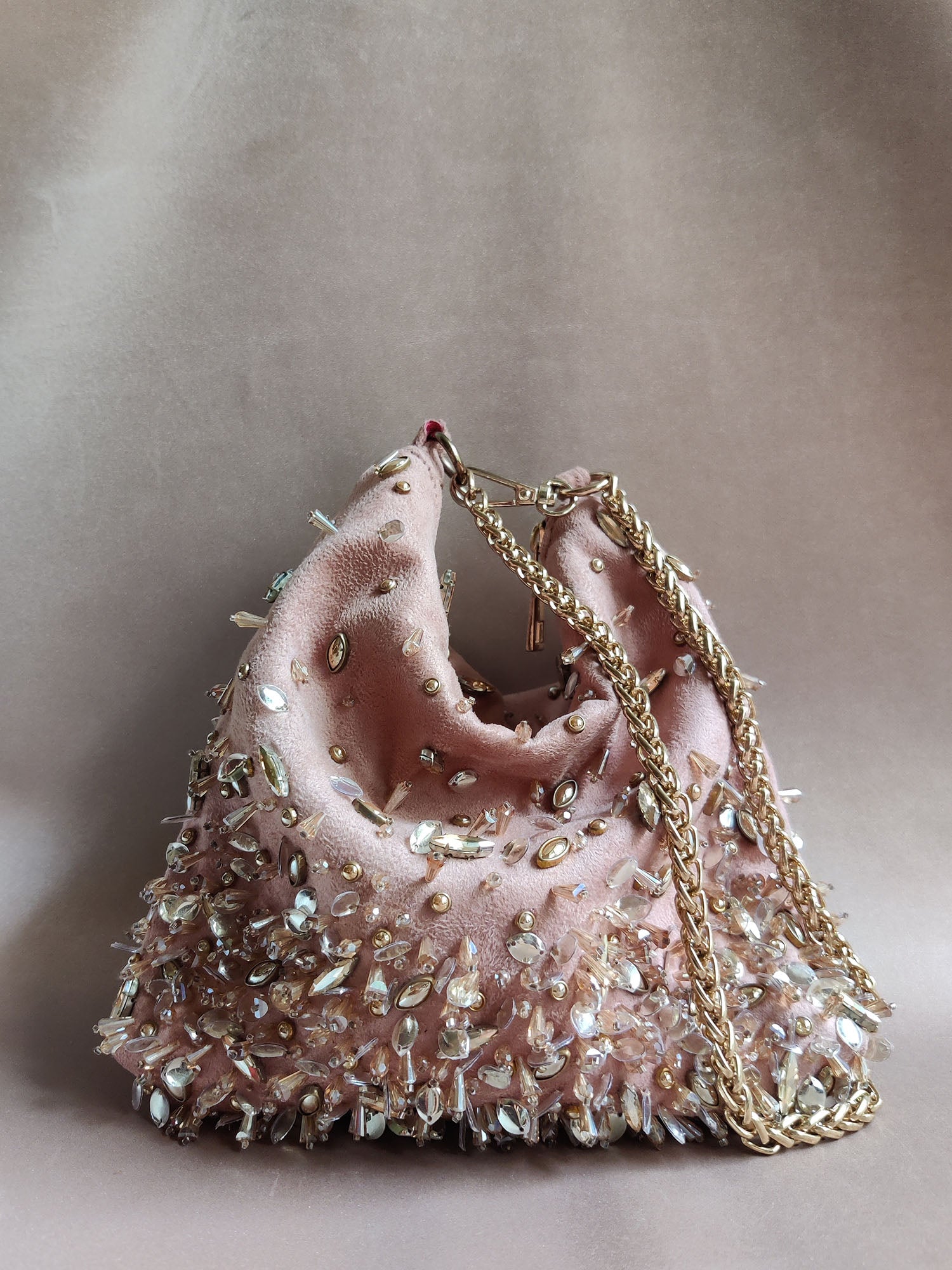 Pink Hobo Potli cum Shoulder Bag