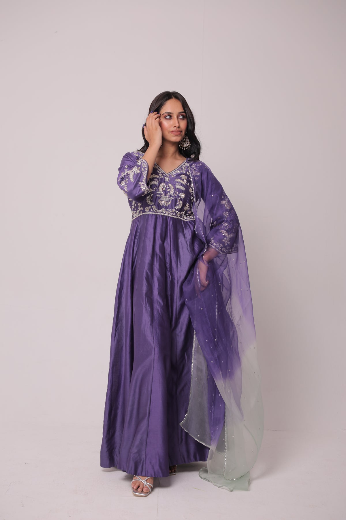 Purple Anarkali