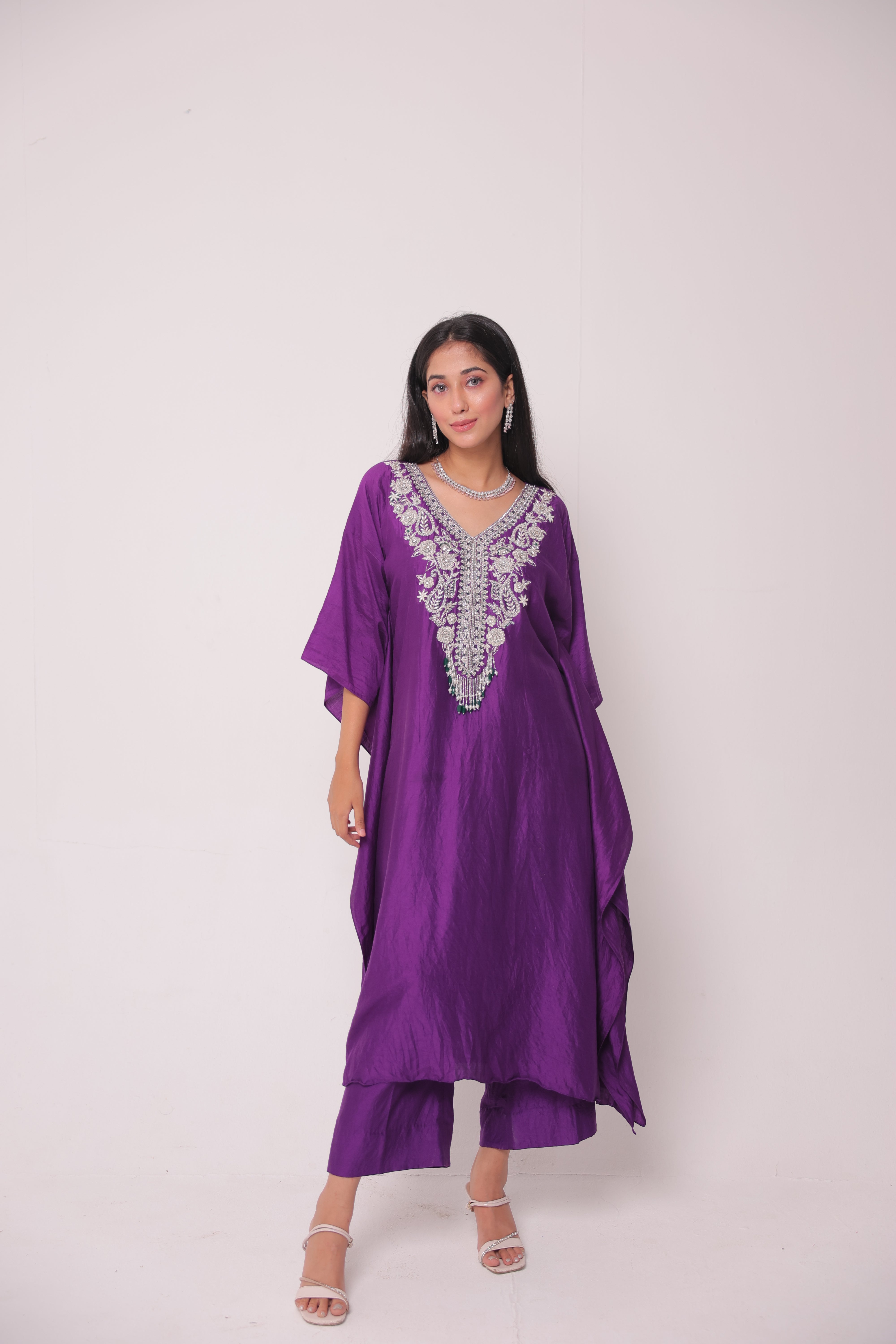 Purple Kaftan Set