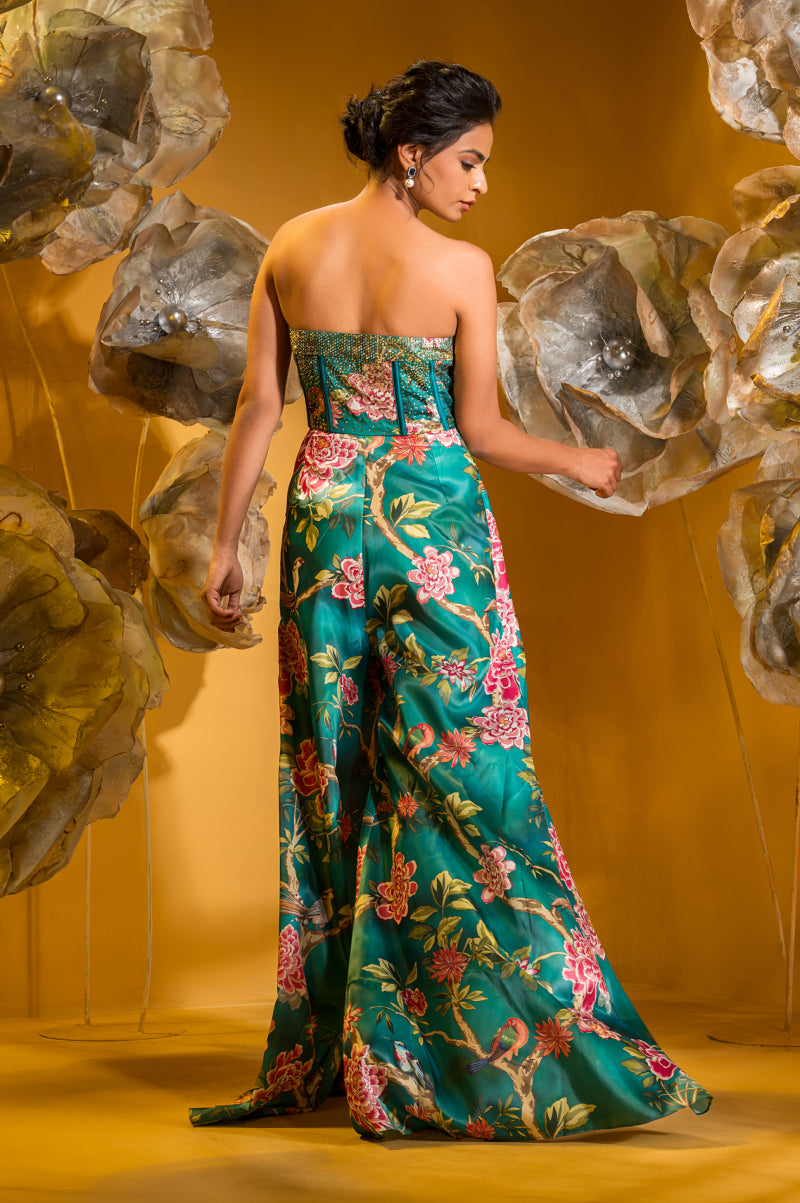 Printed Corset Jumpsuit