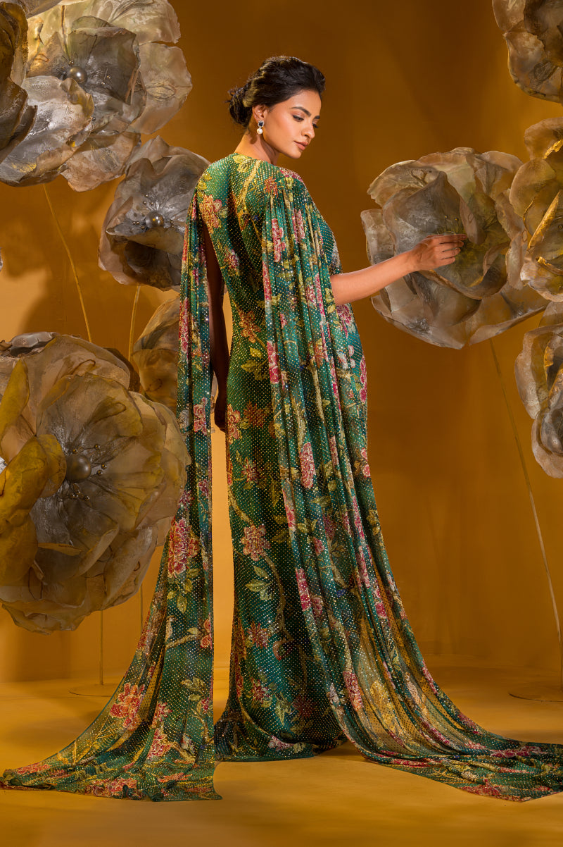 Printed Long Gown