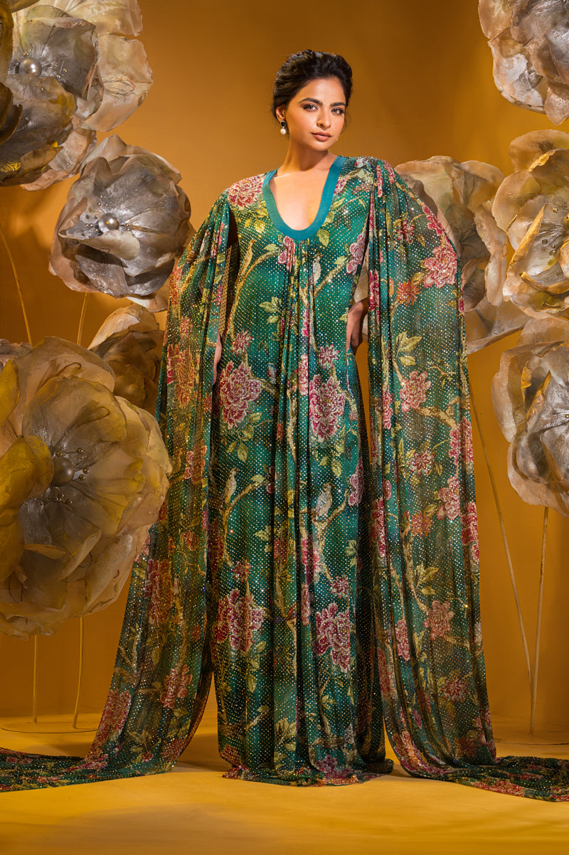Printed Long Gown