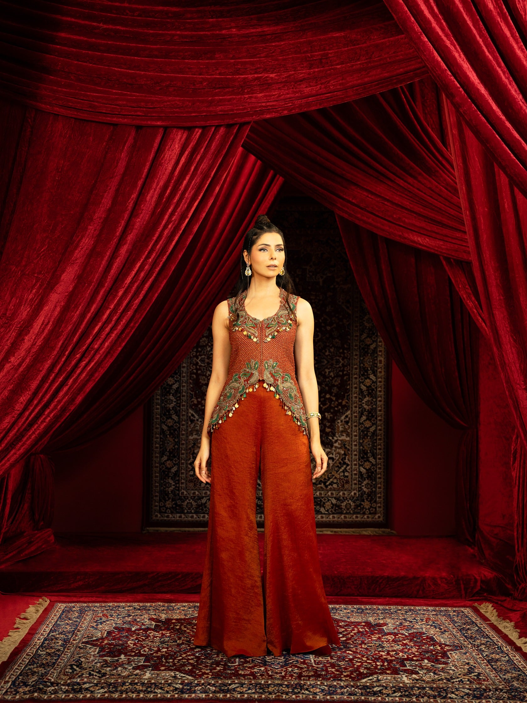 Peplum Kurta Set with Jacket