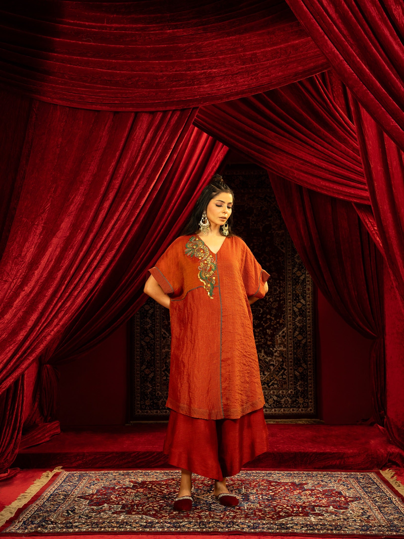 Kaftan Kurta Set with Pants