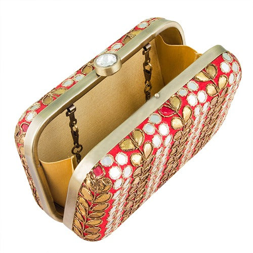 Gotapatti Red Clutch