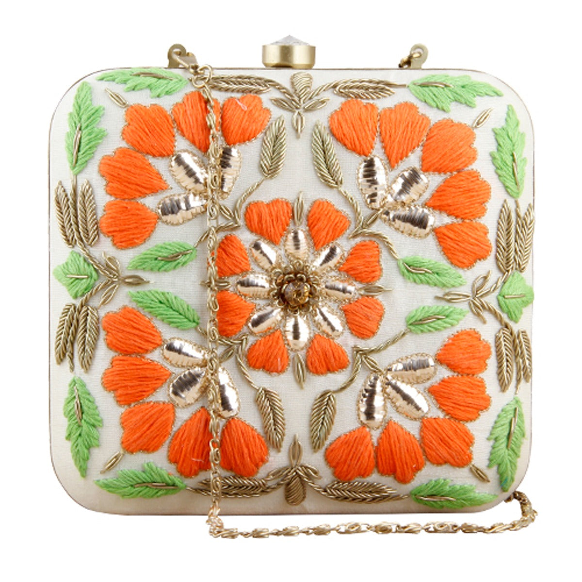 Zoraa Orange Clutch