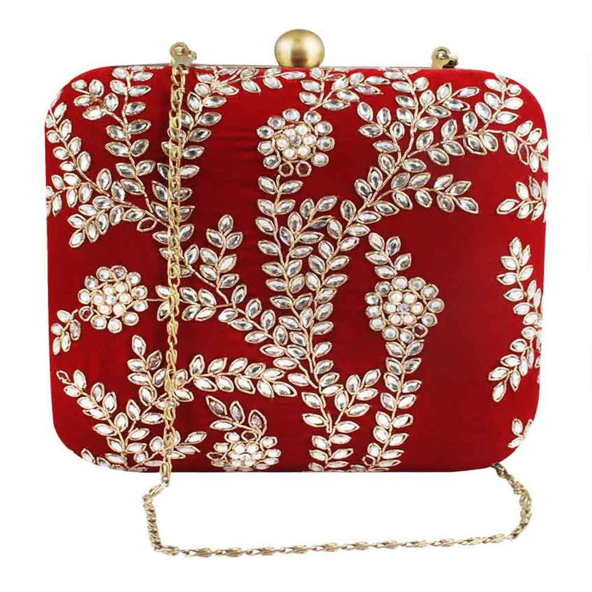 Mehroon Clutch Bag