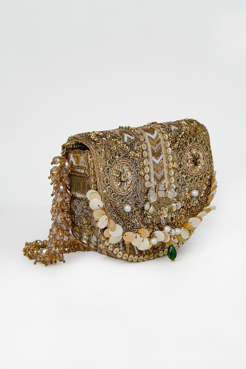 RANGREZ MINI FLAPOVER CLUTCH – VINTAGE GOLD
