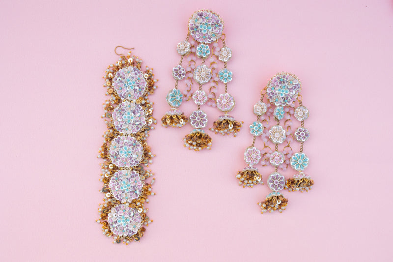 Ndira Devi Necklace Earing Tikka