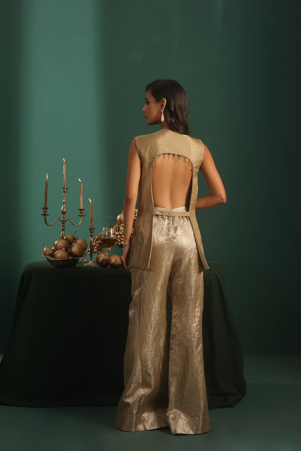 Long Top With Flared Pants