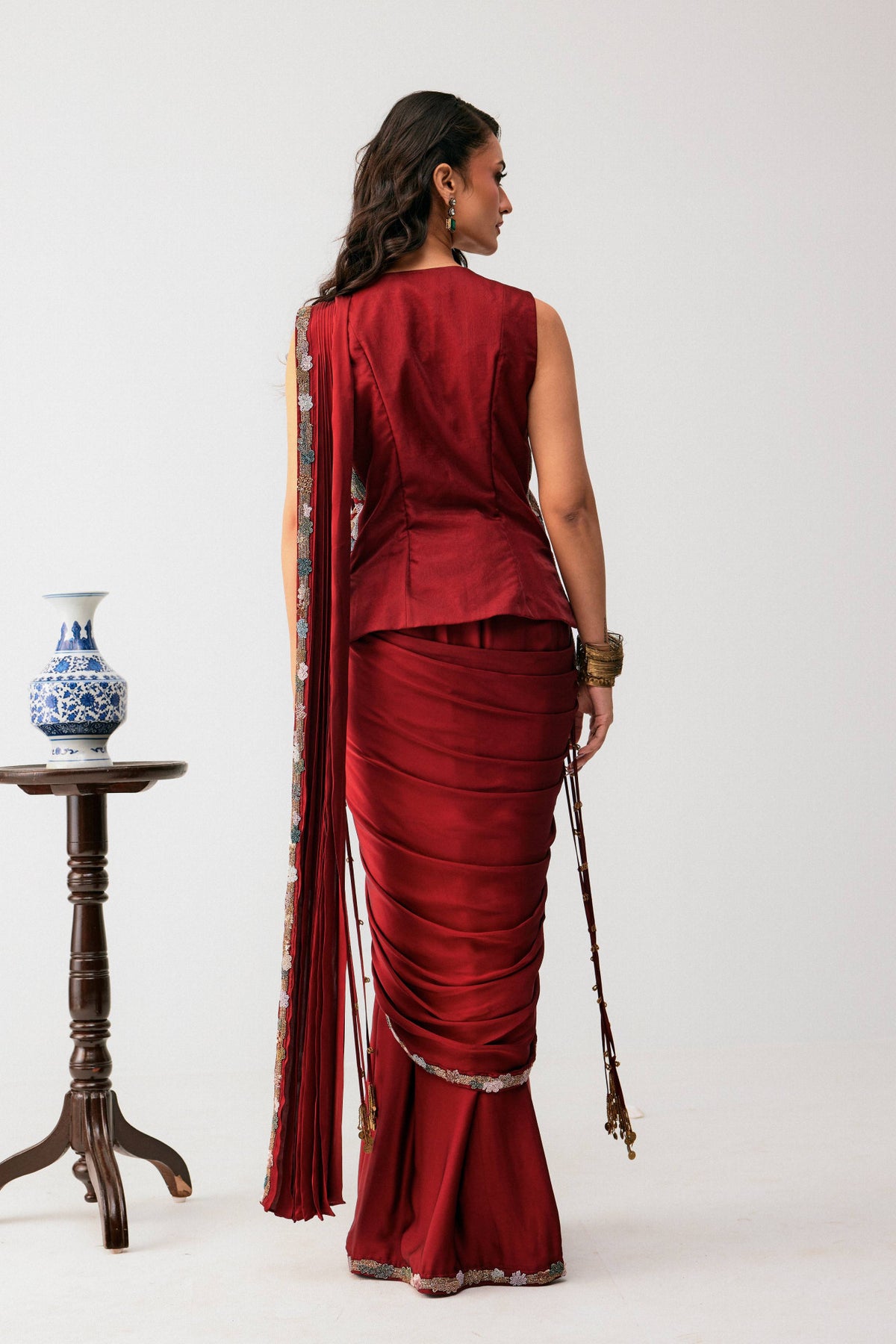 Jacket With Drape Saree