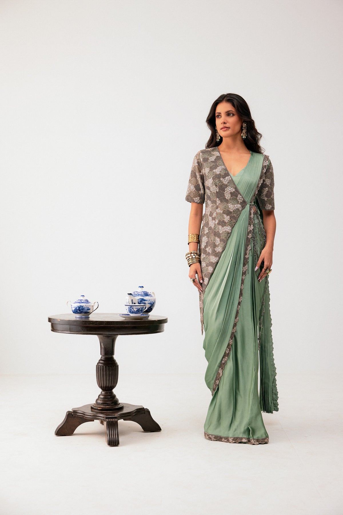 Drape Saree Set