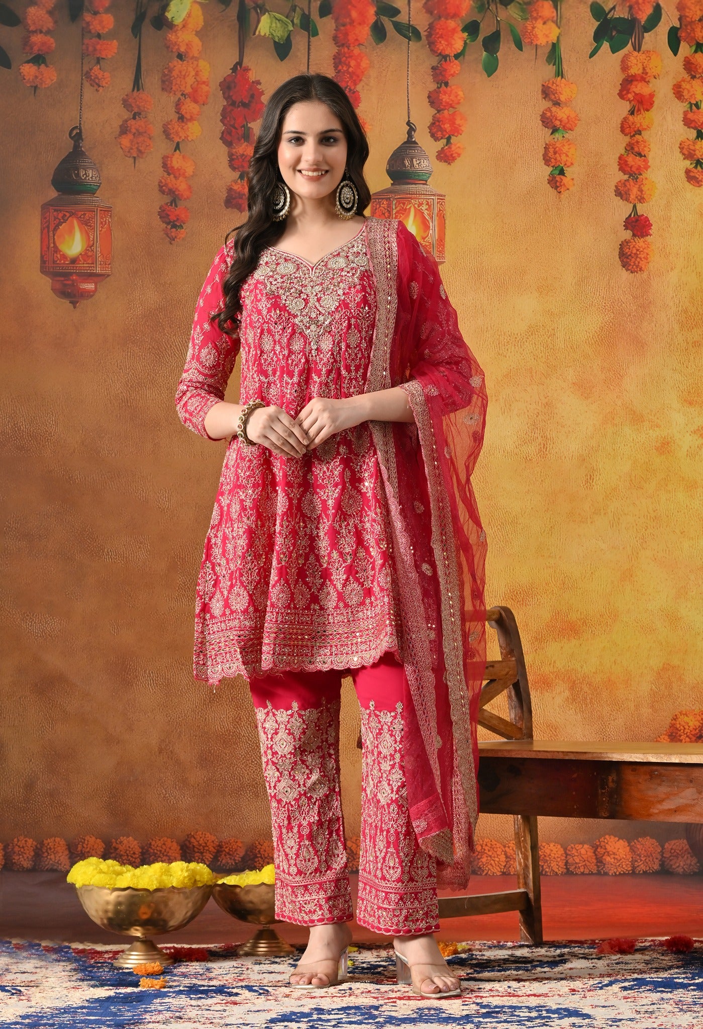 Pink Kurta Set