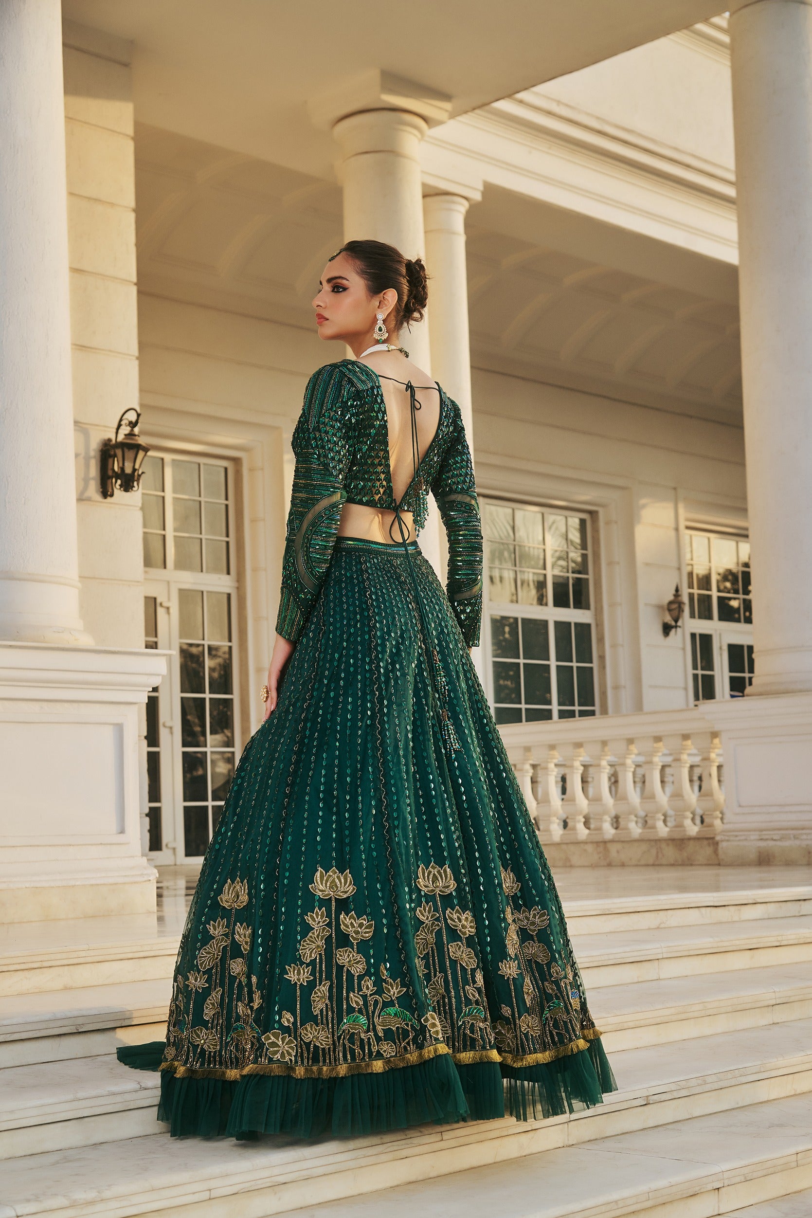 Hand Embroidered Lehenga with Rich Embelishments