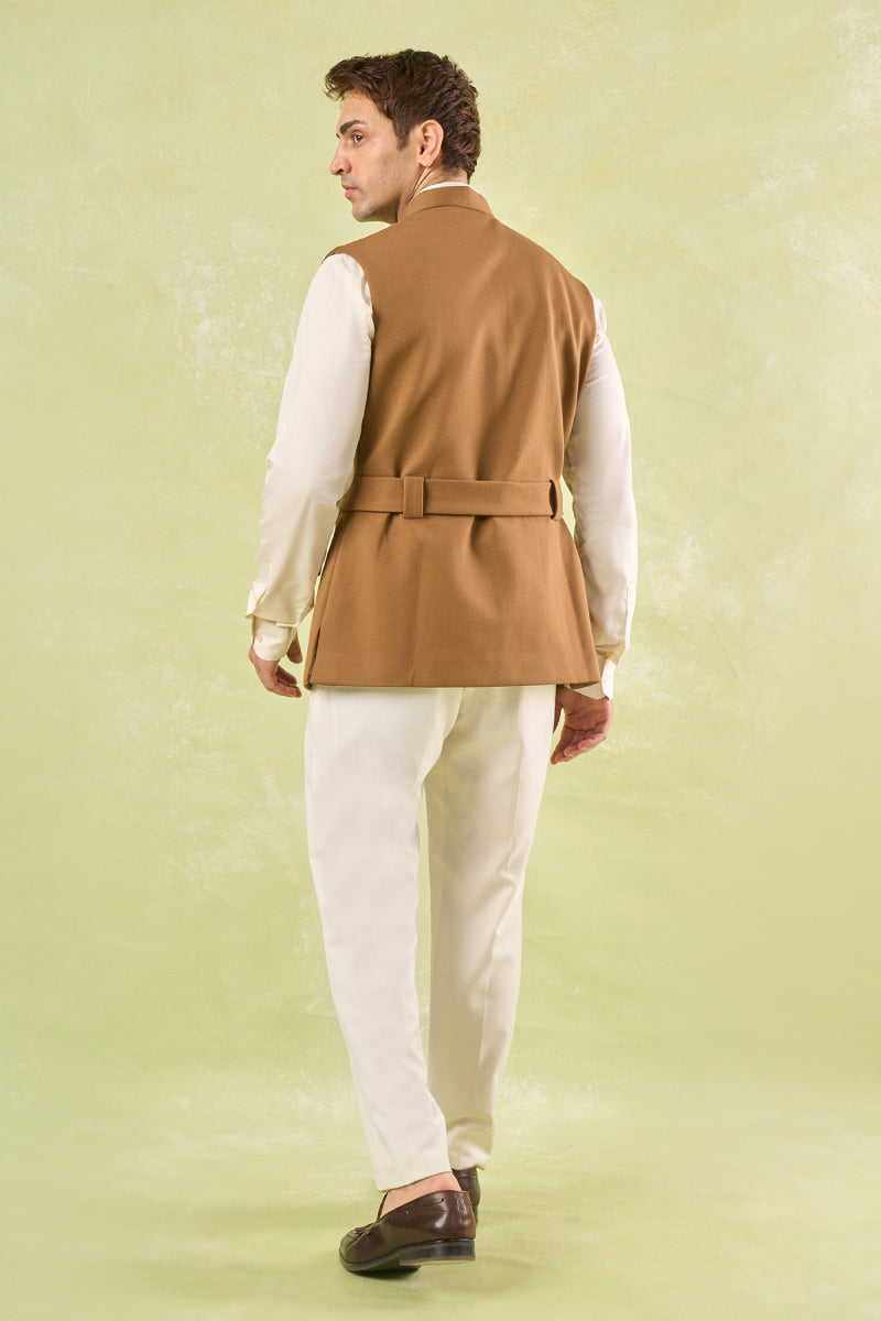 Brown Belted Jacket