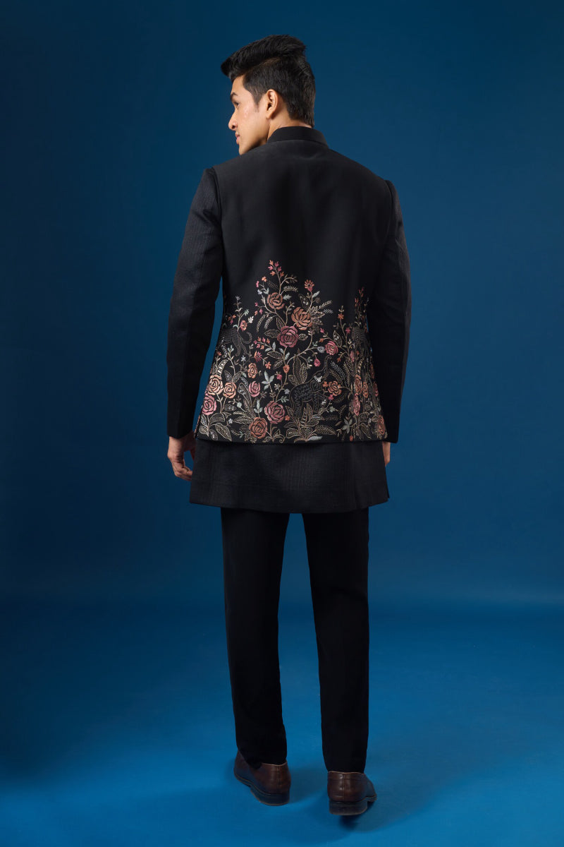 Coal Fauna Kurta-Bundi Set