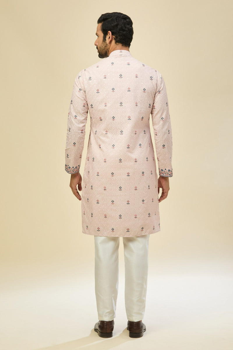 Pink Printed Kurta Set