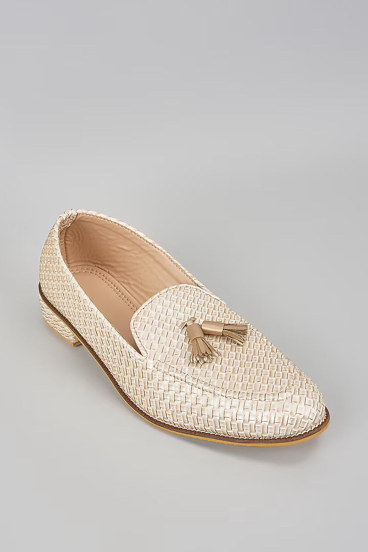 Off White Herringbone Shoes
