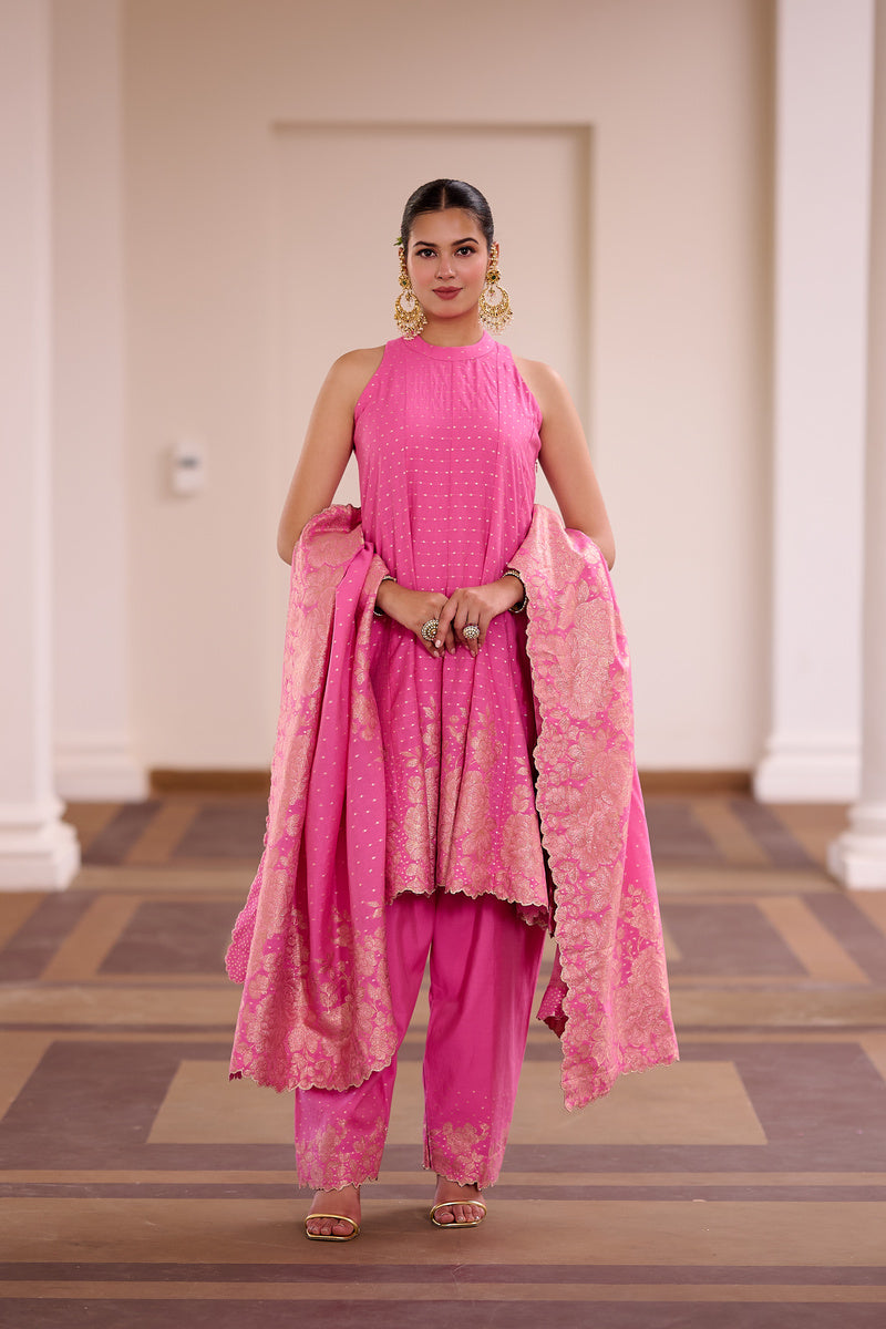 SAFAA ROSE RABRI ANARKALI SET
