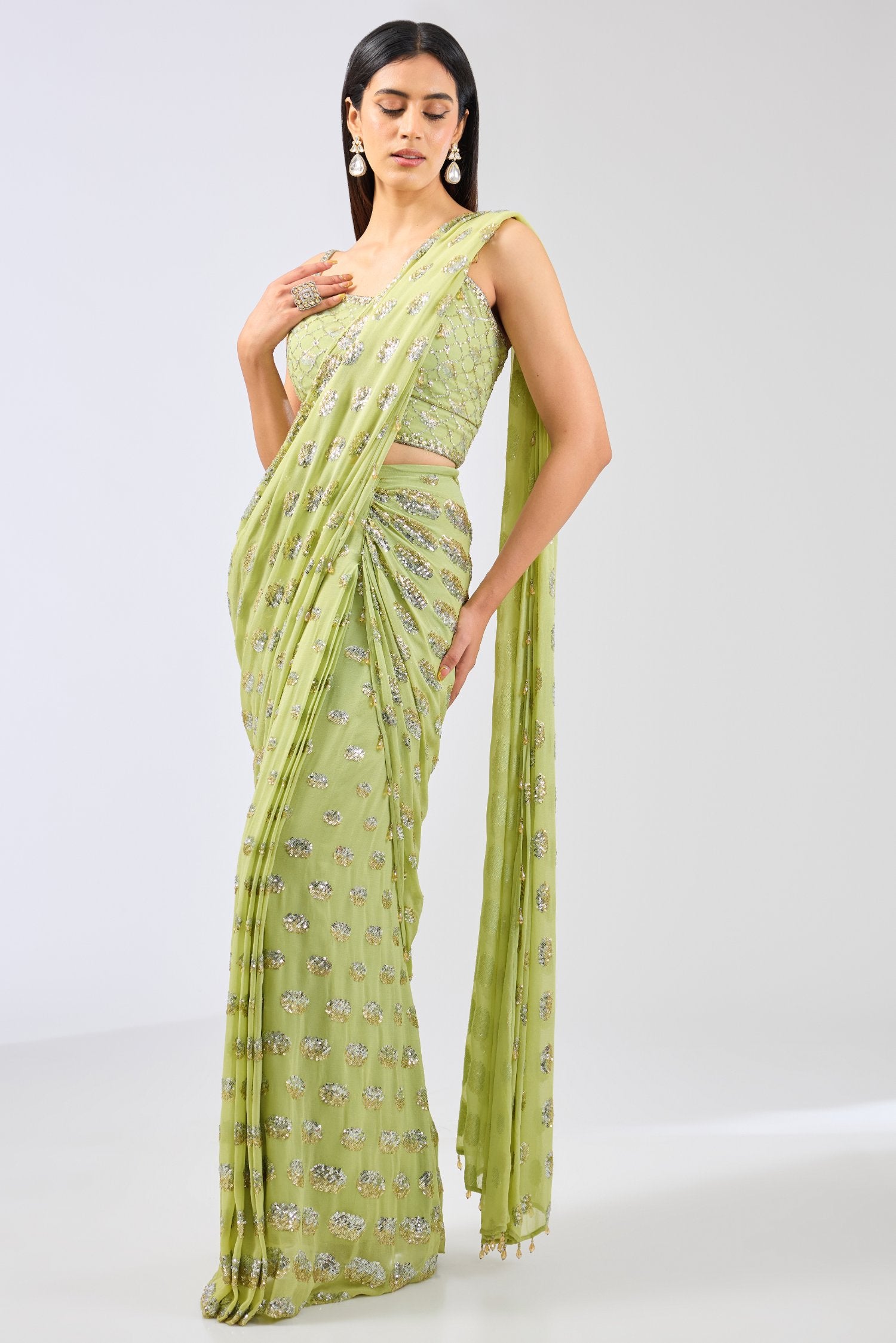 Sairra Stich Sari Set